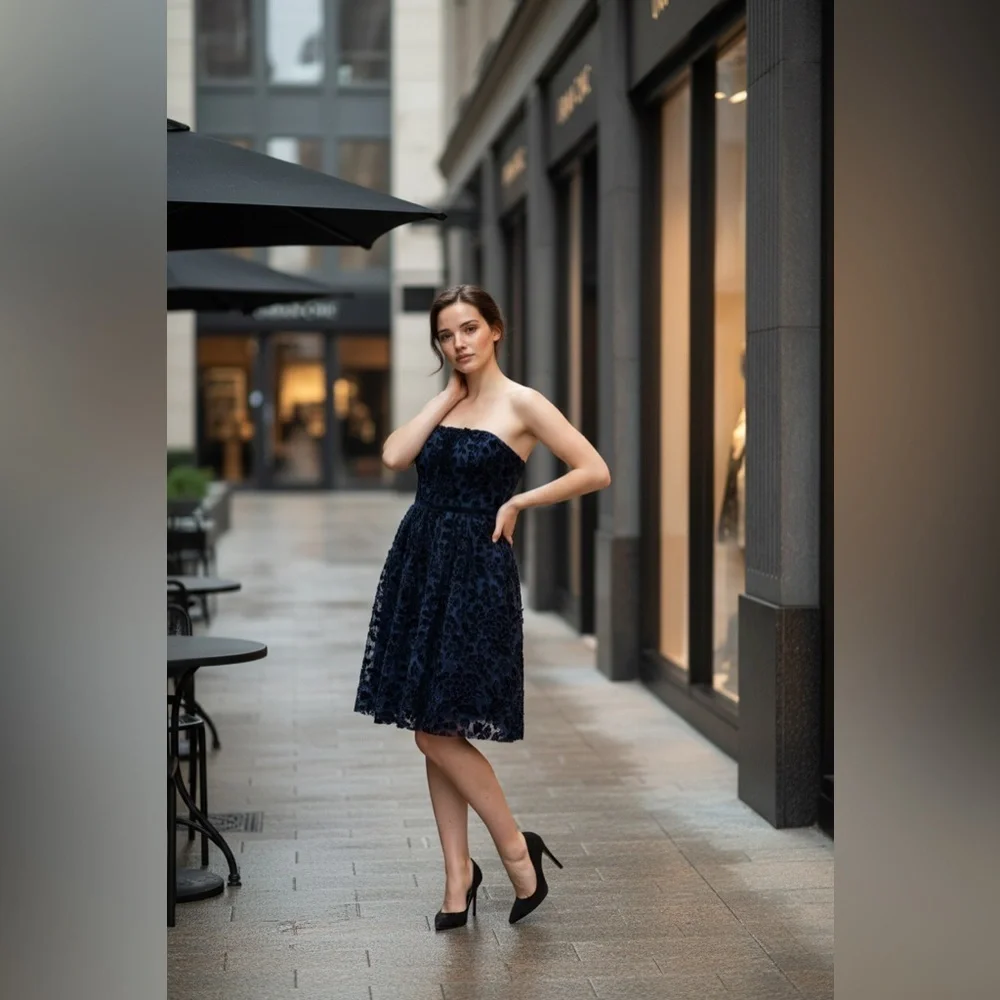 City Studio Black Junior Party Dress - New bleue Navy size 3